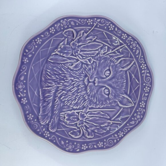 patience brewster cat themed decorative plates set of 4 the meow collection - Picture 4 of 6